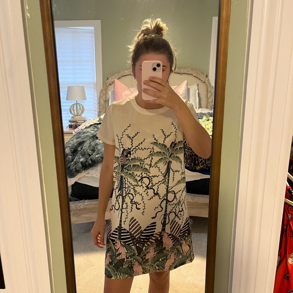mink pink shift dress